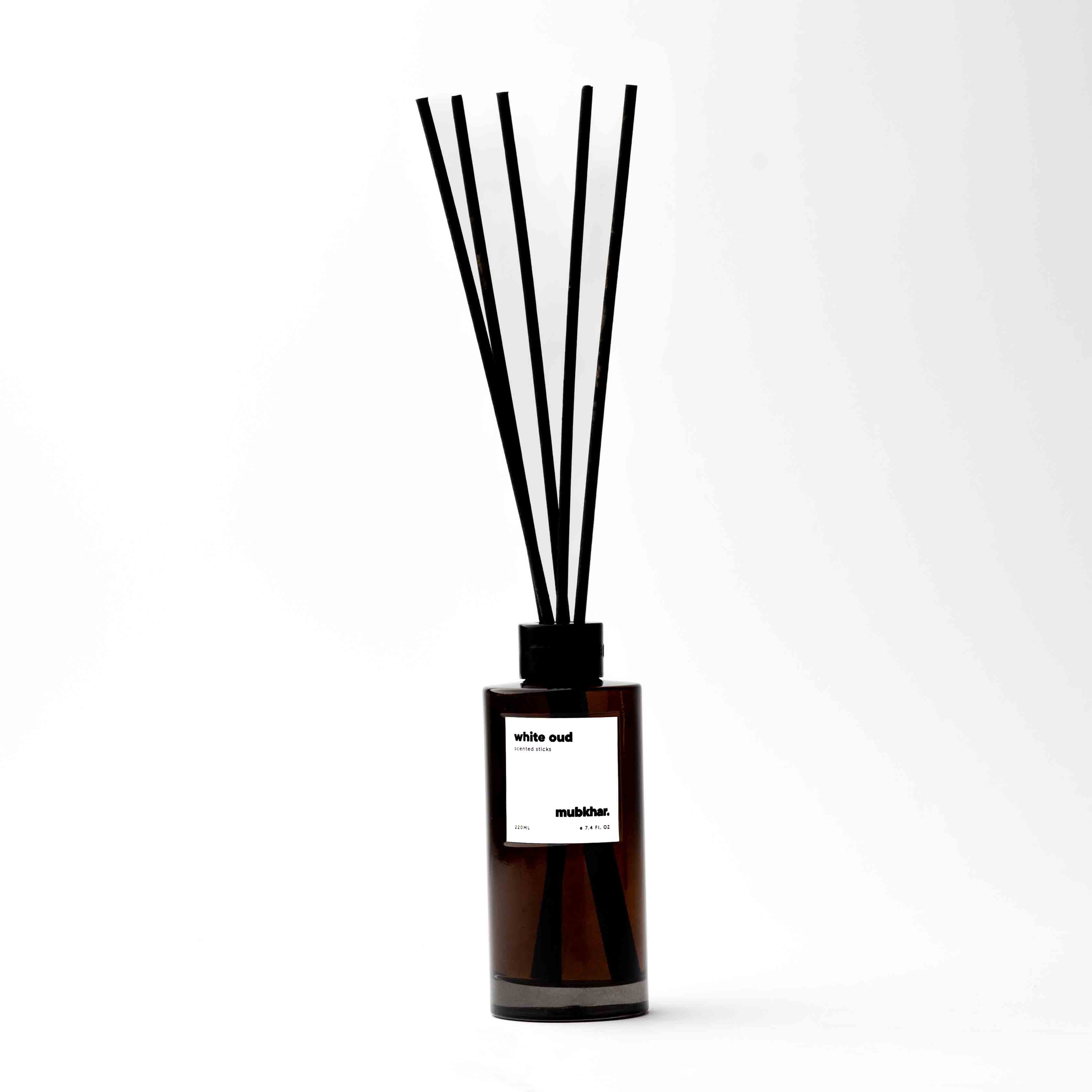 White Oud Reed Diffusers 220 ml by Mubkhar Fragrances Kuwait
