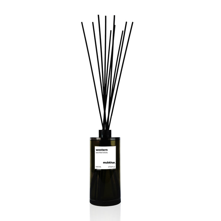 An exquisite Air Fresheners fragrance: Western Reed Diffusers , presented in a Glass Bottle, part of the Western Line. This Incense Sticks belongs to the Classic Florals Scent Family with captivating White Roses | Powder | Lemon Perfume Notes